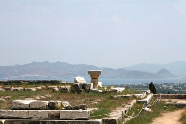 Asklepion place on the island of Kos where Hippocrates has built one of the clipart