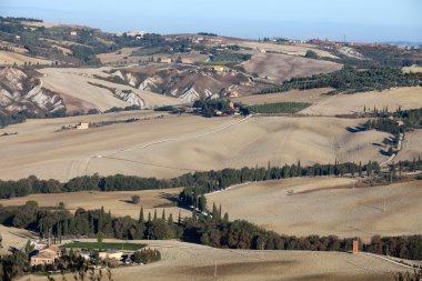 pienza ve monticchiello çevresindeki tepeler