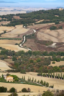 pienza ve monticchiello çevresindeki tepeler