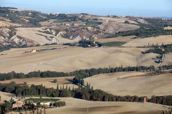 As colinas em torno de Pienza e Monticchiello — Fotografia de Stock