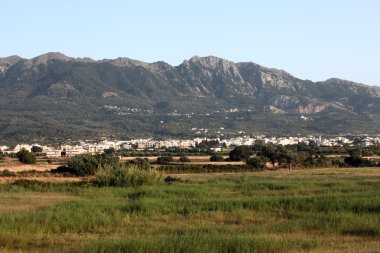 tipik bir Rum köyü. Zia, kos Adası, Yunanistan