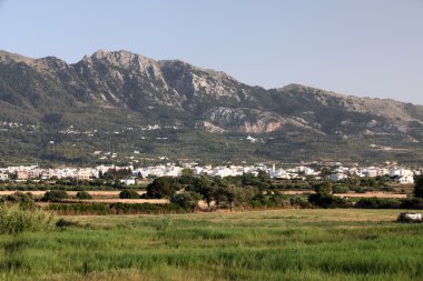 tipik bir Rum köyü. Zia, kos Adası, Yunanistan