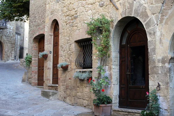 Monticchiello - Vila medieval perto de Pienza. Toscana. Itália — Fotografia de Stock