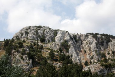 zia kos Adası üzerinde köy yukarıda dağlar