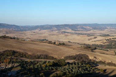 pienza ve monticchiello Toskana çevresindeki tepeler