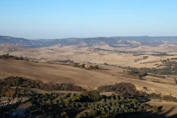 Le colline intorno a Pienza e Monticchiello Toscana — Foto Stock