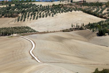 pienza ve monticchiello çevresindeki tepeler