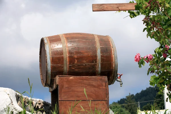 Old wine barrel waiting for a drink — Stock Photo, Image