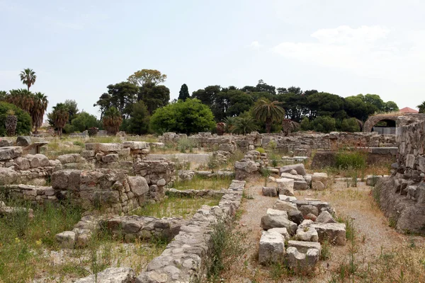 Les ruines de l'agora antique sur l'île de Kos, Dodécanèse — Photo