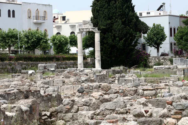 Las ruinas del antiguo ágora en la isla de Cos, Dodecaneso —  Fotos de Stock
