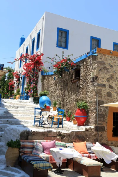 Tradycyjne kolory dla greckiej architektury — Zdjęcie stockowe