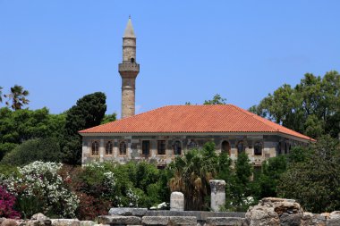 Kos town minaresi. Kos Adası, Oniki Ada.