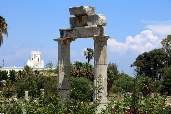 Ruinerna av den antika agora på Kos Island, Dodekaneser — Stockfoto