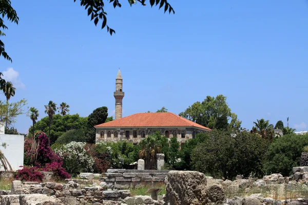 Kos stad minaret. ön Kos, Dodekanisos. — Stockfoto