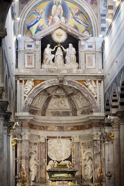 Pisa - Interno Duomo. La navata e l'altare — Foto Stock