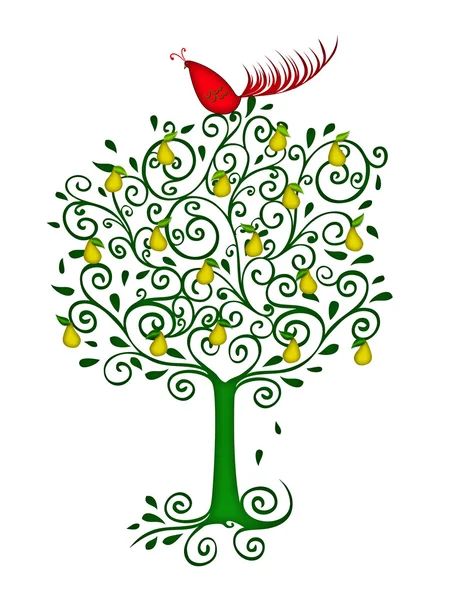 a partridge in a pear tree clipart