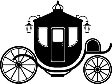 Carriage in Silhouette clipart