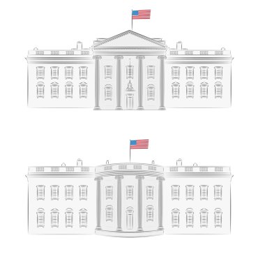 White House - detailed vector illustration clipart