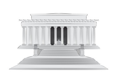 Lincoln memorial vektör çizim