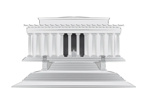 Illustration vectorielle du mémorial Lincoln — Image vectorielle