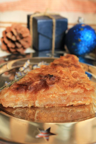 Christmas Apple pie — Stock Photo, Image