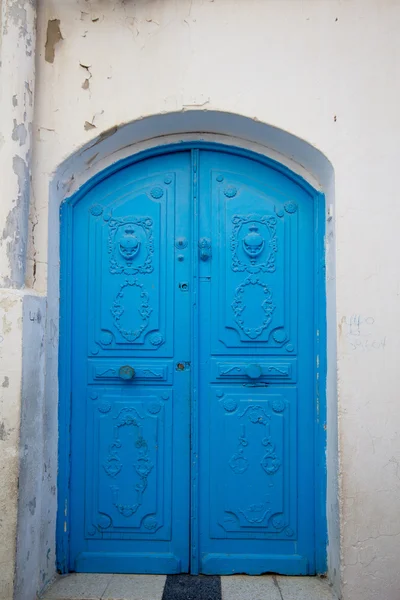 La vecchia porta blu — Foto Stock