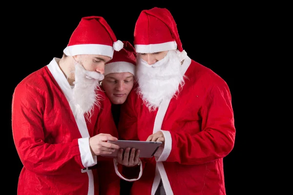 Três Papai Noel — Fotografia de Stock
