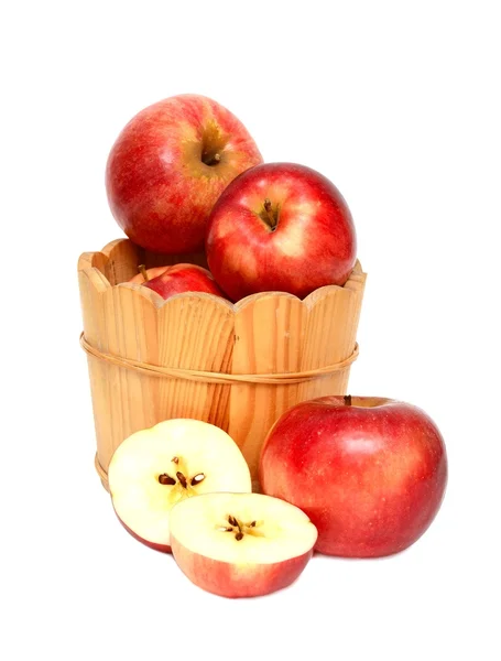 tahta kova kırmızı elmalar