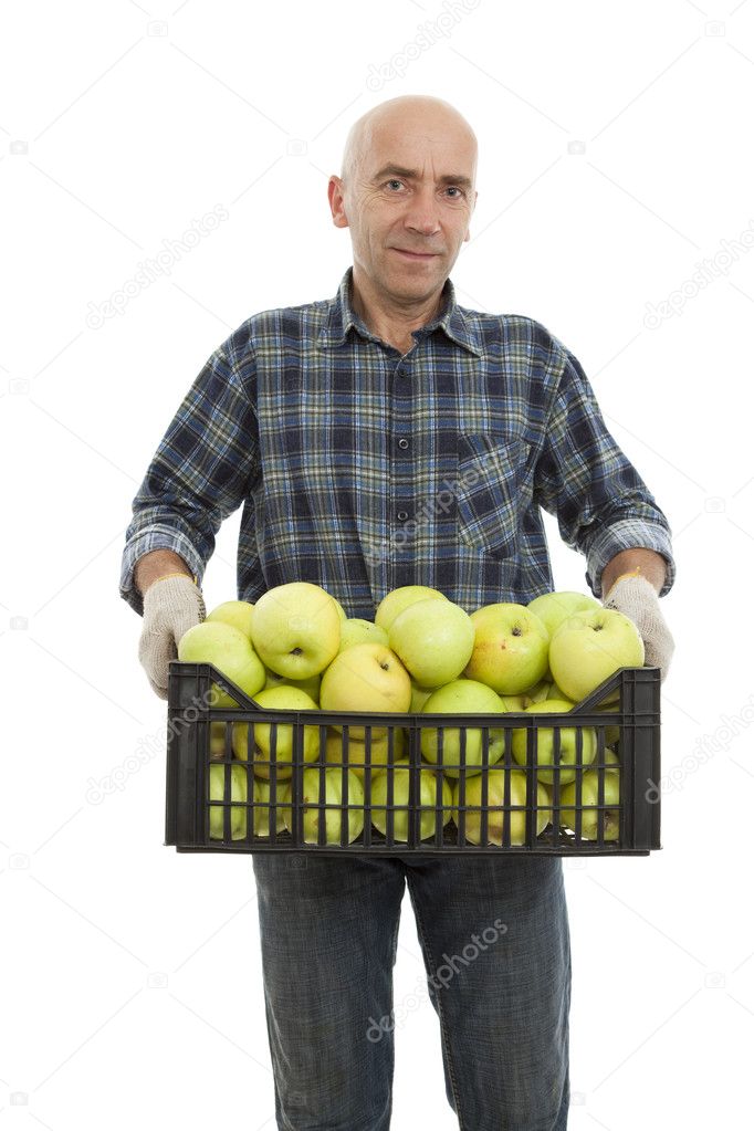 Men with apple