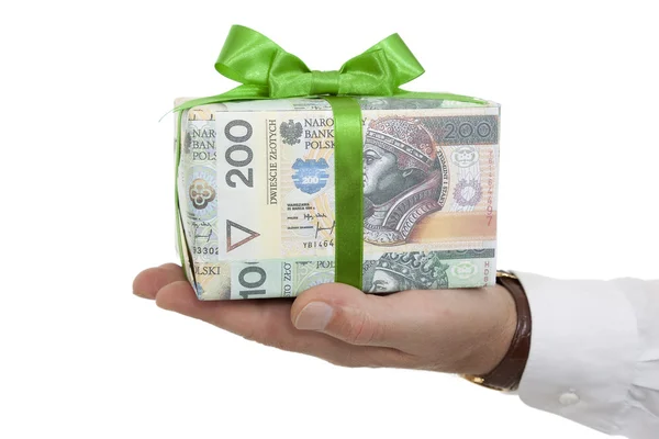 Package with money — Stock Photo, Image