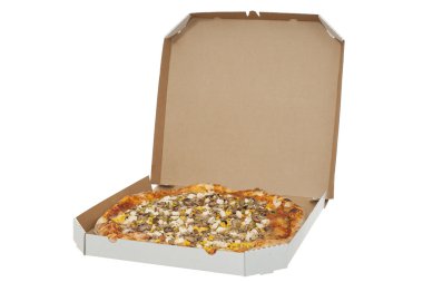 Pizza in box clipart