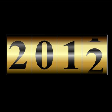 2012 New Year counter clipart