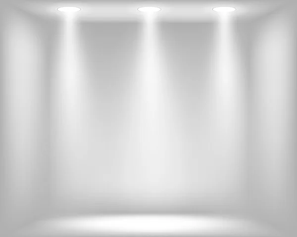 Abstracte licht grijze achtergrond met schijnwerpers — Stockvector