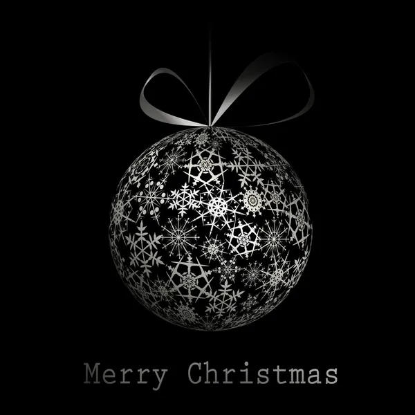 Argent Joyeux Noël carte postale — Image vectorielle