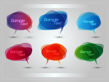 EPS10 Colorful Bubbles for Speech Vector Design clipart