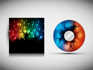 CD Cover Design Template - Party. Vector Illustration clipart