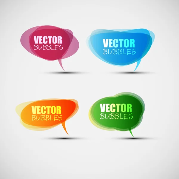 EPS10 Bolhas coloridas para design de vetores de fala — Vetor de Stock