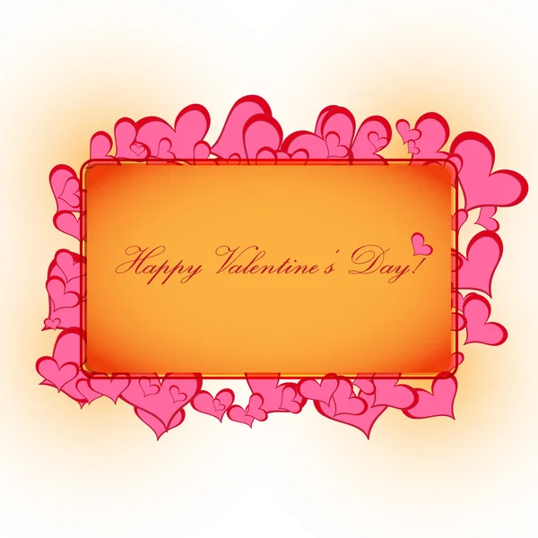 EPS10 Valentines Day Card - Vector Design — Stock Vector
