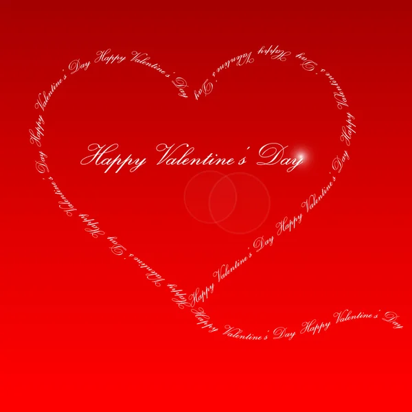 EPS10 Typographic Heart - Valentine 's Day Vector Design — стоковый вектор