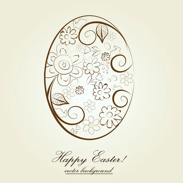 stock vector EPS10 Easter Egg with Floral Elements Vector Design