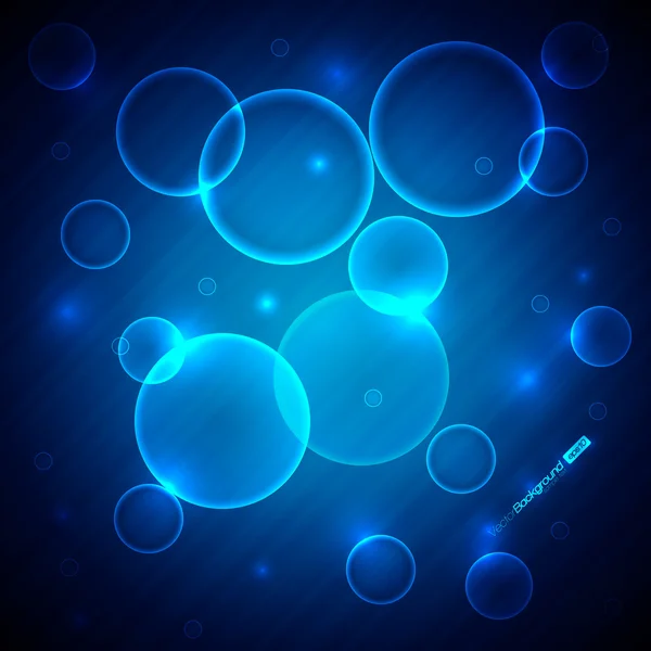 Eps10 blauwe cirkels vector afbeelding achtergrond — Stockvector