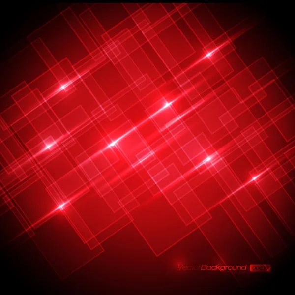 Eps10 rode glanzende pleinen met tekst - vector achtergrond — Stockvector