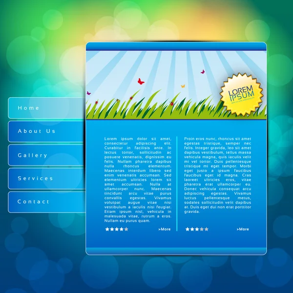 Eps10 kleurrijke website sjabloon - vector ontwerp — Stockvector