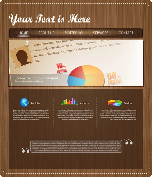 Eps10 kleurrijke website sjabloon - vector ontwerp — Stockvector