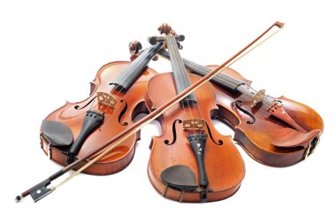 Three violins clipart