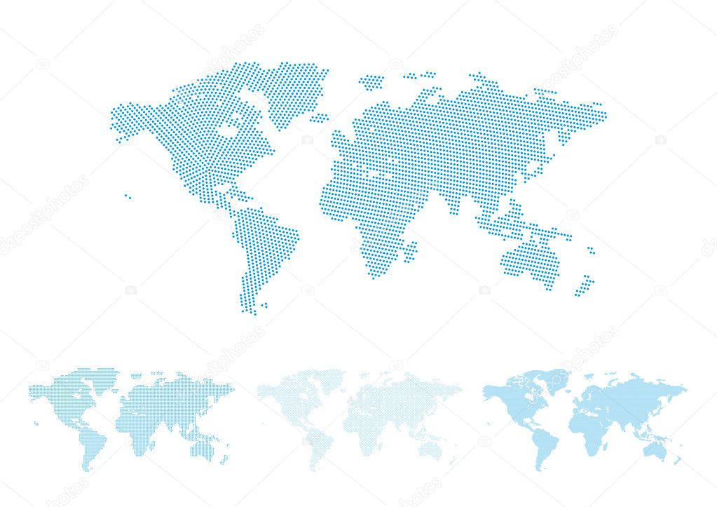 World map halftone