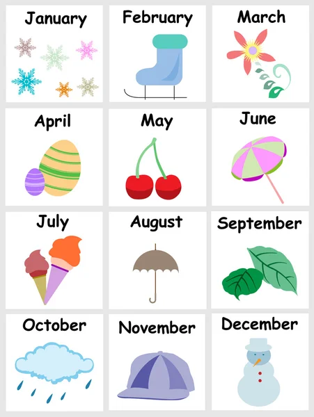 Набор значков для календаря — стоковый вектор
