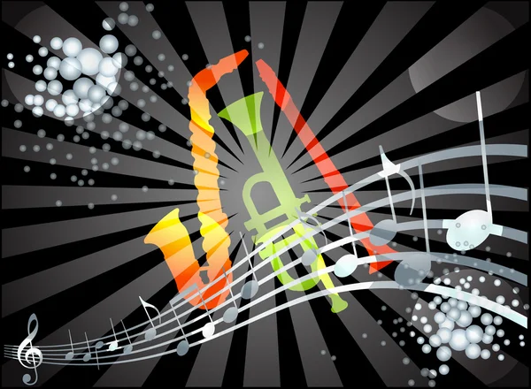 stock vector Colorful Musical theme vector
