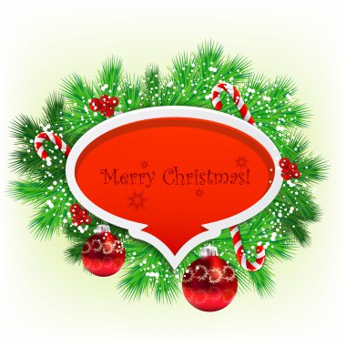 Christmas garland vector image. clipart