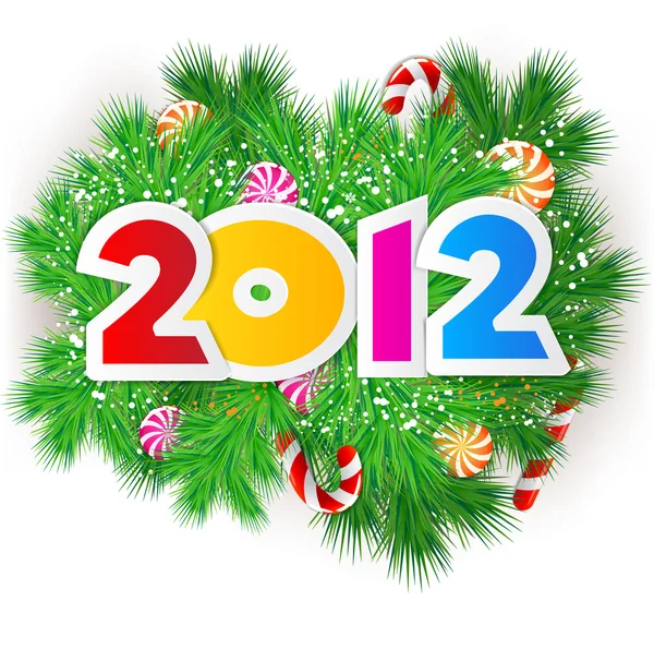 Feliz año nuevo 2012. Elemento de diseño vectorial . — Archivo Imágenes Vectoriales